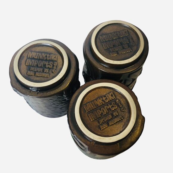 Munktiki Maori Stacker Mugs Cups Set 3 Ceramic Man Cave Tiki Bar - Picture 11 of 16